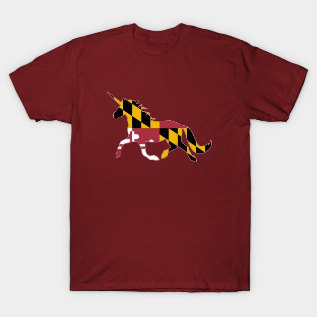 Maryland Unicorn T-Shirt by Wickedcartoons